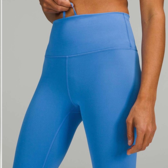 Lululemon Wunder Train High-Rise Crop 23" Blue Nile Size 6 - Picture 4 of 5